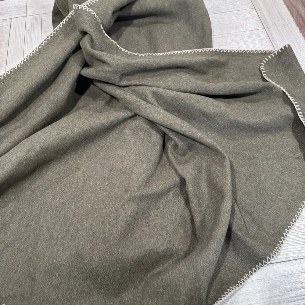 McGuire Gear Bunkhouse Blanket Wool Blend 44x65 Camping Outdoors Green